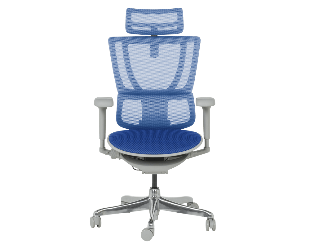 Офис стол Ергономичен стол Carmen ULTRA - сива рамка - син 7