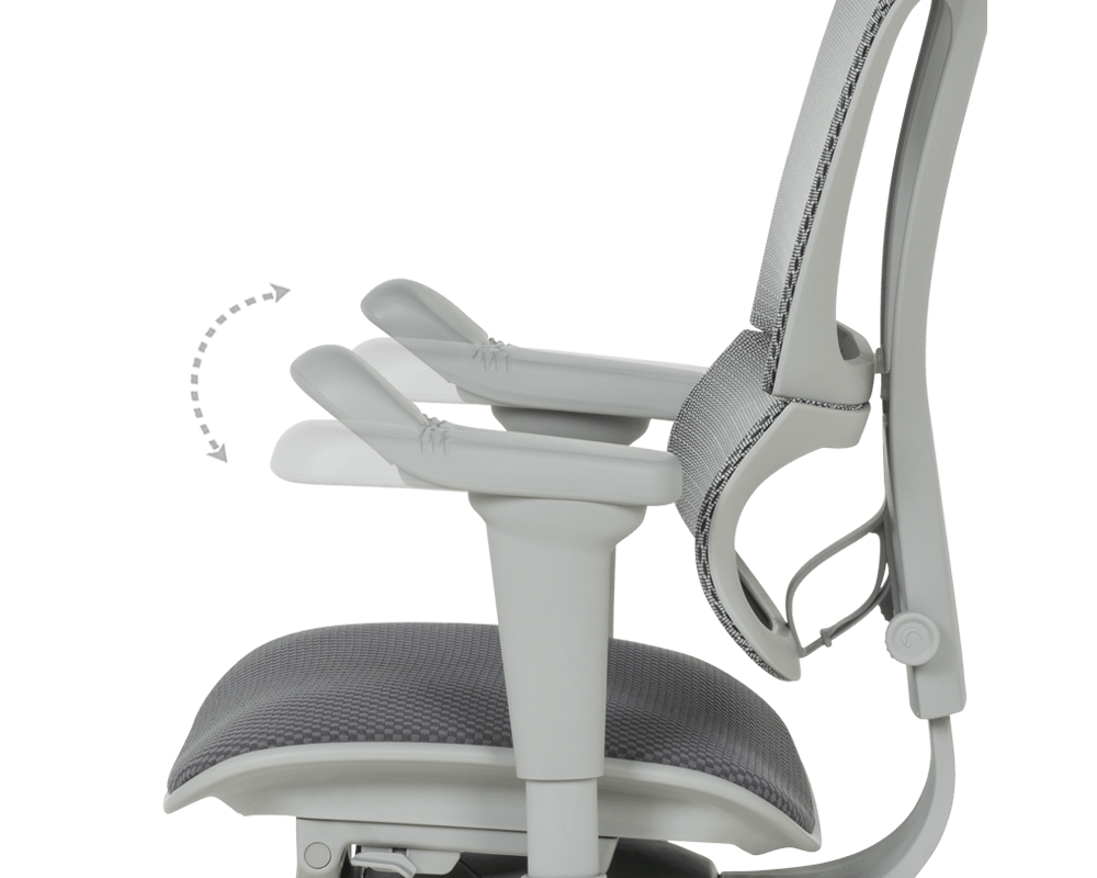 Офис стол ERGOHUMAN IOO ULTRA - СИВ - M/TEX - СИВА РАМКА 11