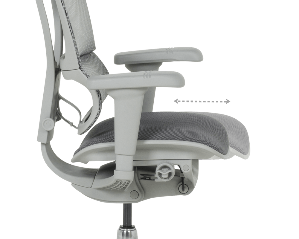 Офис стол ERGOHUMAN IOO ULTRA - СИВ - M/TEX - СИВА РАМКА 16