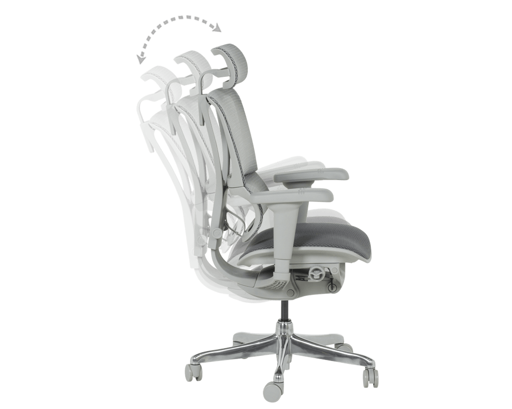 Офис стол ERGOHUMAN IOO ULTRA - СИВ - M/TEX - СИВА РАМКА 17