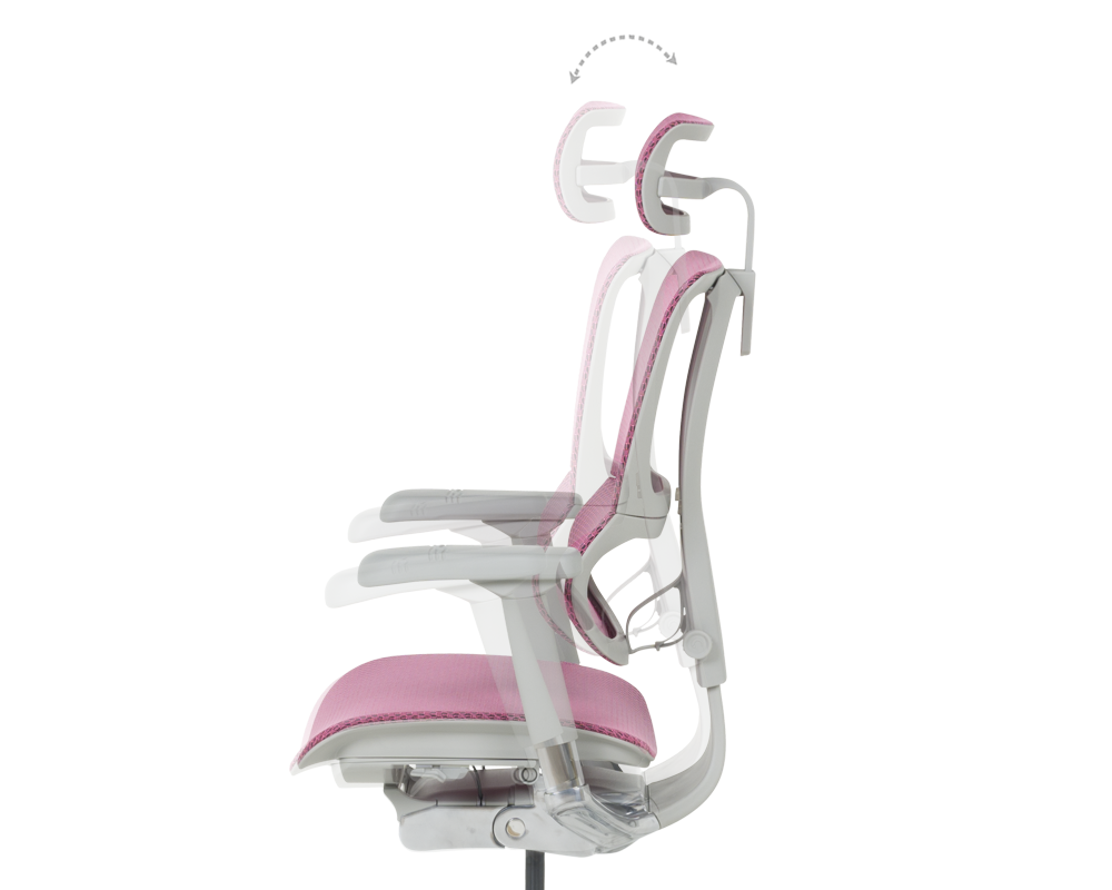 Офис стол Ергономичен стол ERGOHUMAN IOO ELITE 2 - розов 8