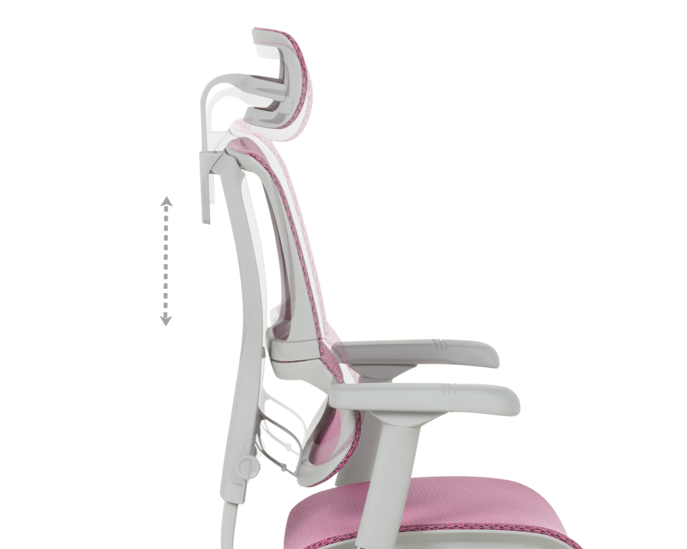Офис стол Ергономичен стол ERGOHUMAN IOO ELITE 2 - розов 7
