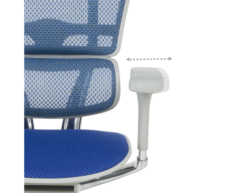 Офис стол Ергономичен стол ERGOHUMAN ELITE 2 - сива рамка - син 15