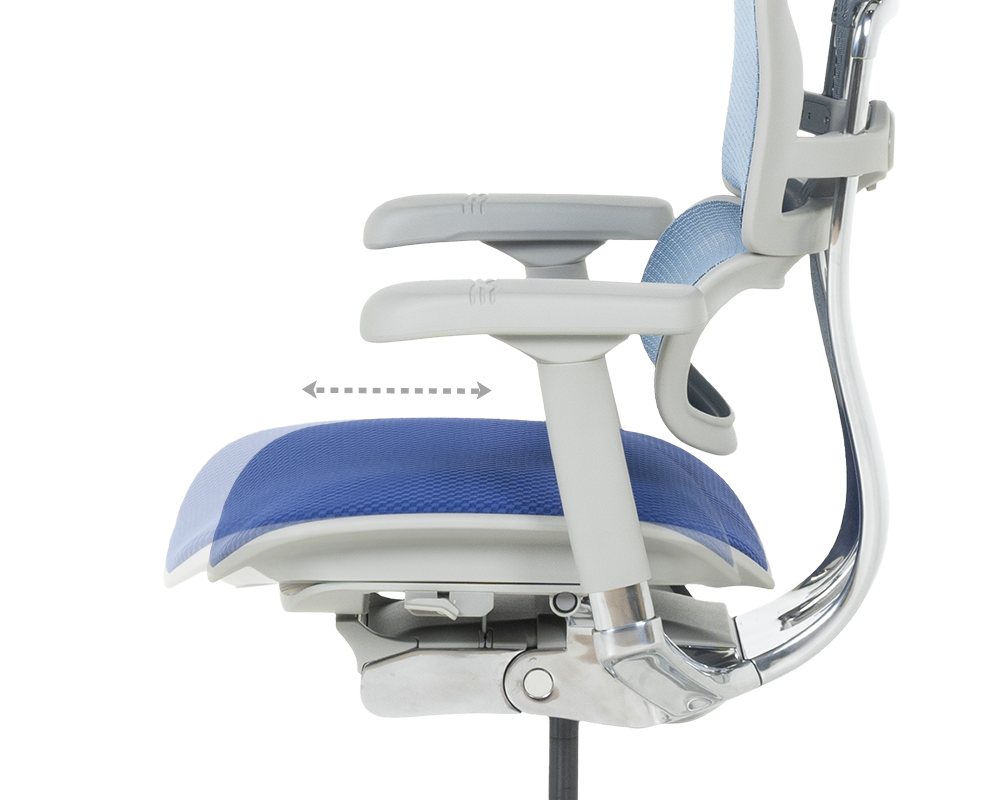 Офис стол Ергономичен стол ERGOHUMAN ELITE 2 - сива рамка - син 17