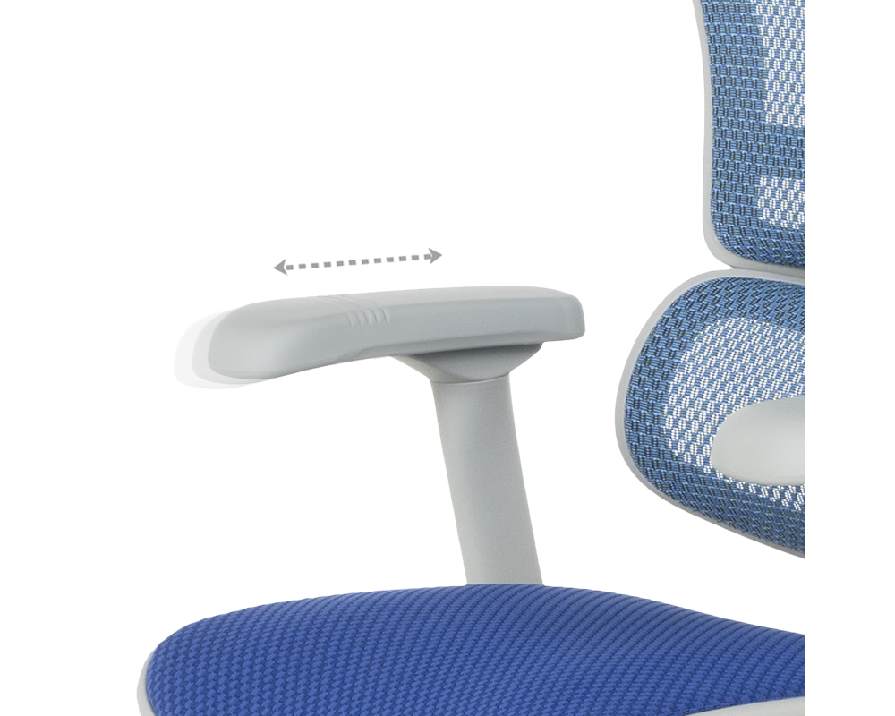 Офис стол Ергономичен стол ERGOHUMAN ELITE 2 - сива рамка - син 13