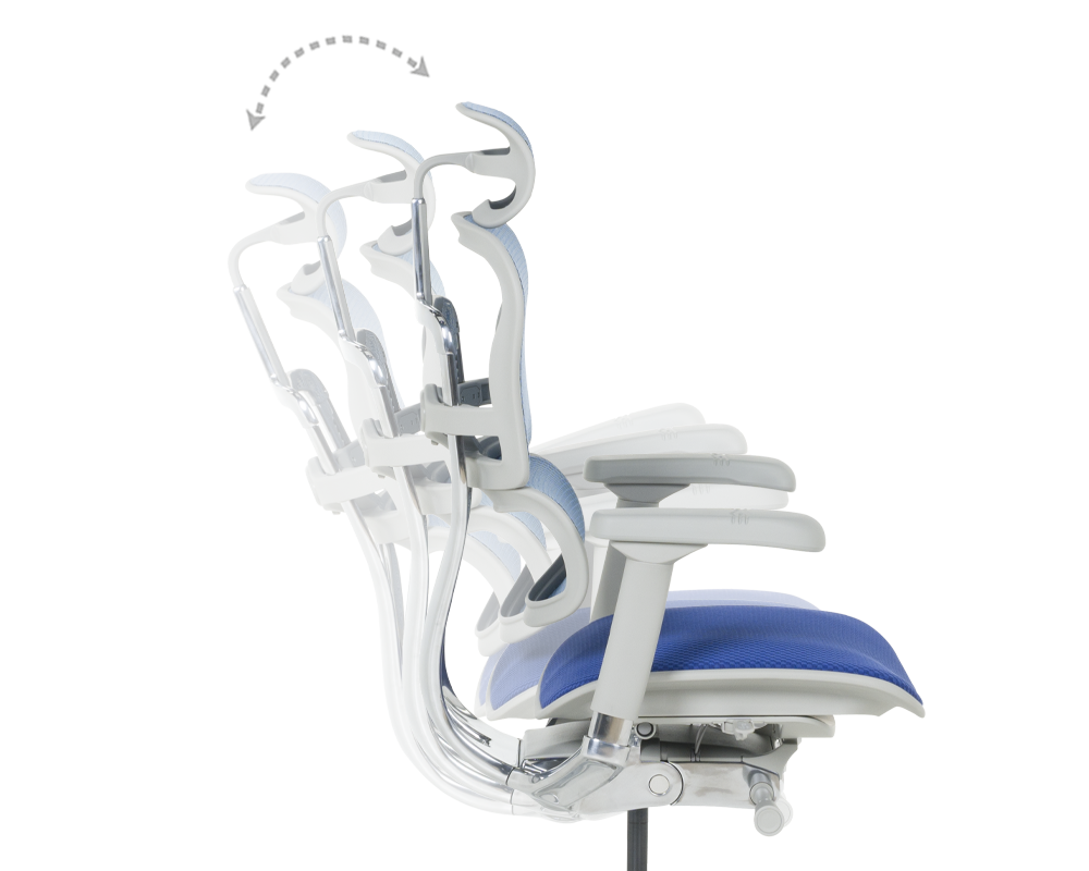 Офис стол Ергономичен стол ERGOHUMAN ELITE 2 - сива рамка - син 8