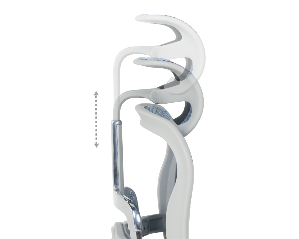 Офис стол Ергономичен стол ERGOHUMAN ELITE 2 - сива рамка - син 10