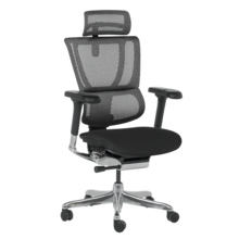  Ергономичен стол ERGOHUMAN IOO ELITE 2 - черна рамка - черен 827859 3520667 на топ цена - PIC.bg