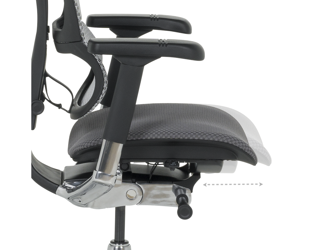 Офис стол Ергономичен стол ERGOHUMAN IOO ELITE 2 - черна рамка - сив 8