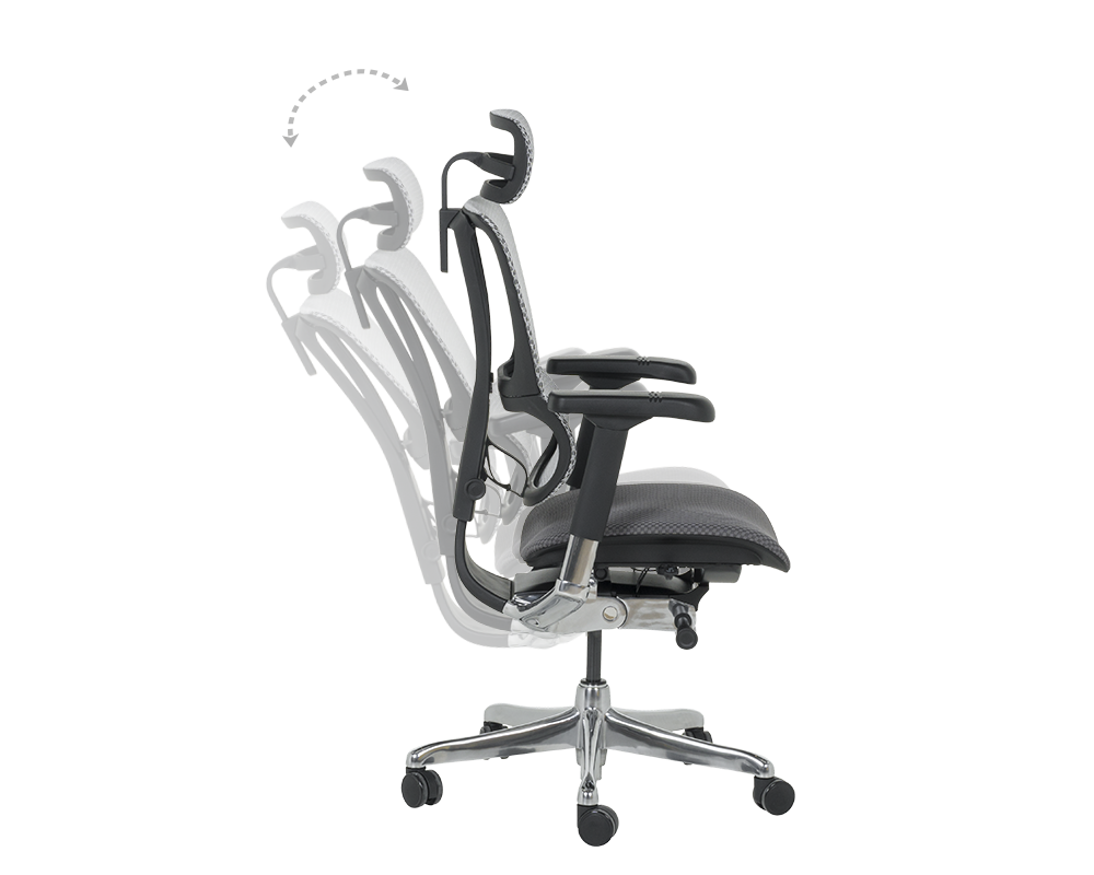 Офис стол Ергономичен стол ERGOHUMAN IOO ELITE 2 - черна рамка - сив 7