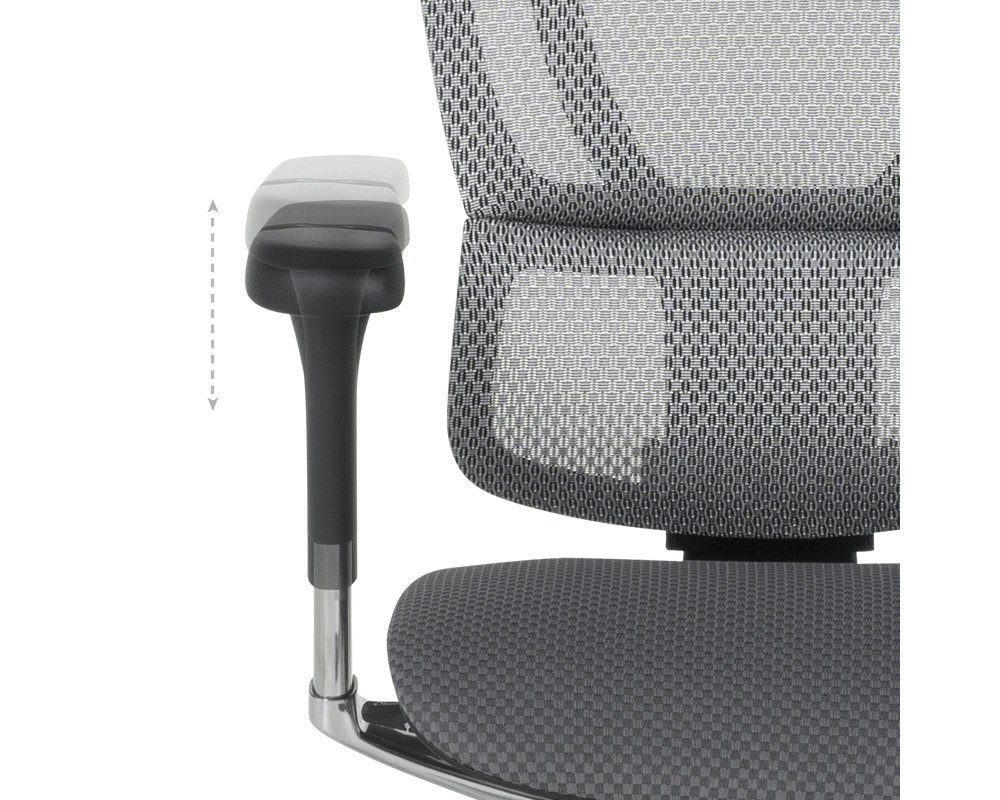 Офис стол Ергономичен стол ERGOHUMAN IOO ELITE 2 - черна рамка - сив 10