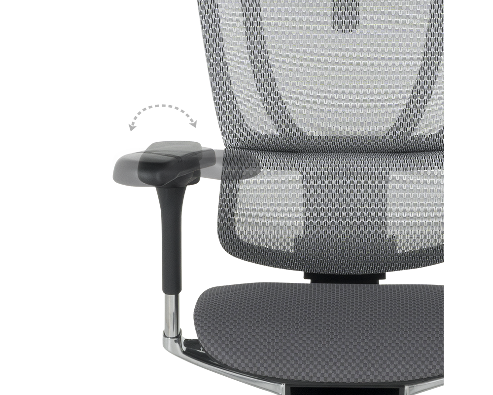 Офис стол Ергономичен стол ERGOHUMAN IOO ELITE 2 - черна рамка - сив 12