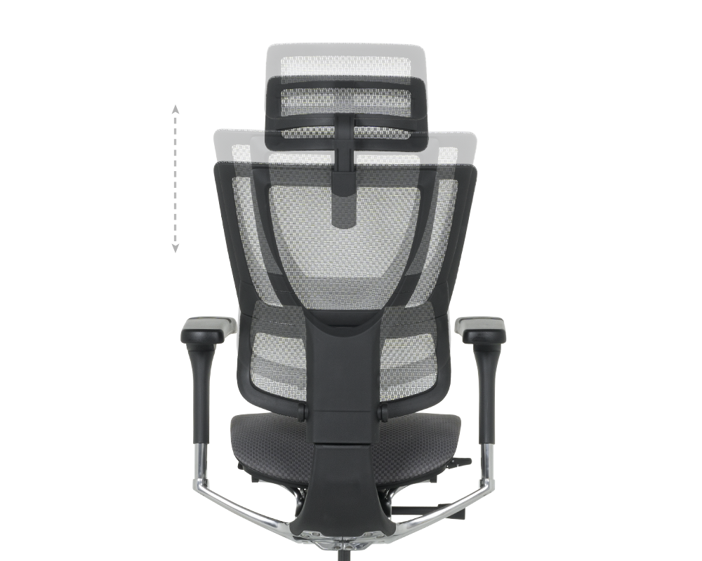 Офис стол Ергономичен стол ERGOHUMAN IOO ELITE 2 - черна рамка - сив 9