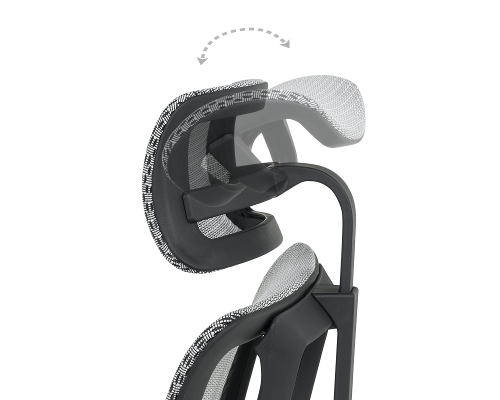 Офис стол Ергономичен стол ERGOHUMAN IOO ELITE 2 - черна рамка - сив 16