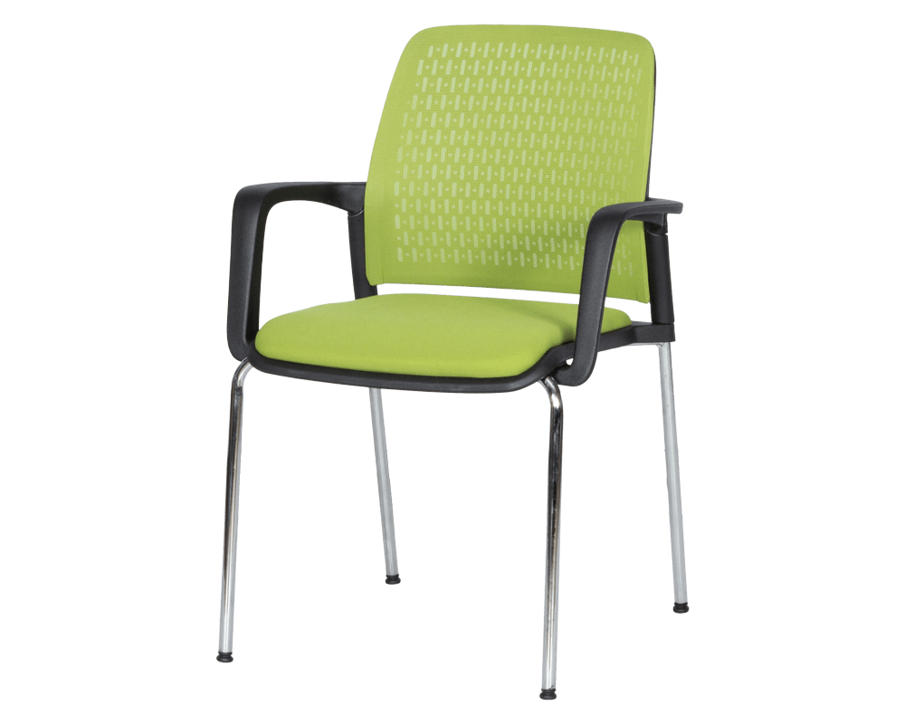 Офис стол ПОСЕТИТЕЛСКИ СТОЛ 1138 CH - ЧЕРНА РАМКА - ЗЕЛЕН 3