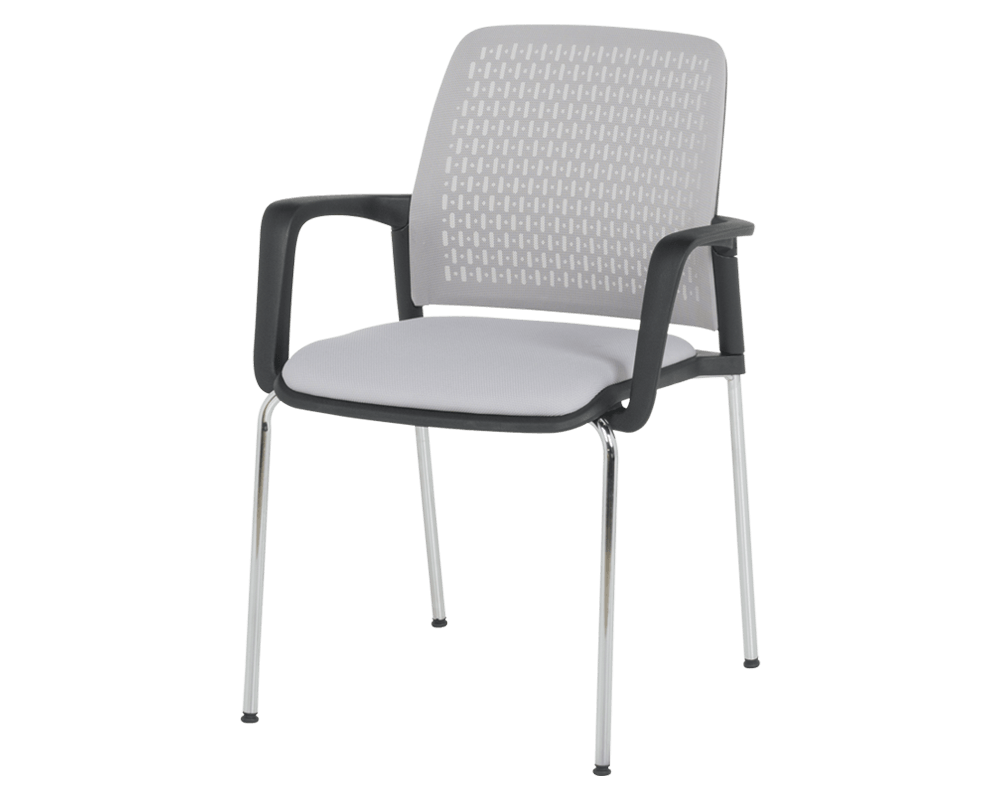 Офис стол Посетителски стол Carmen 1138 CH - светлосив 3