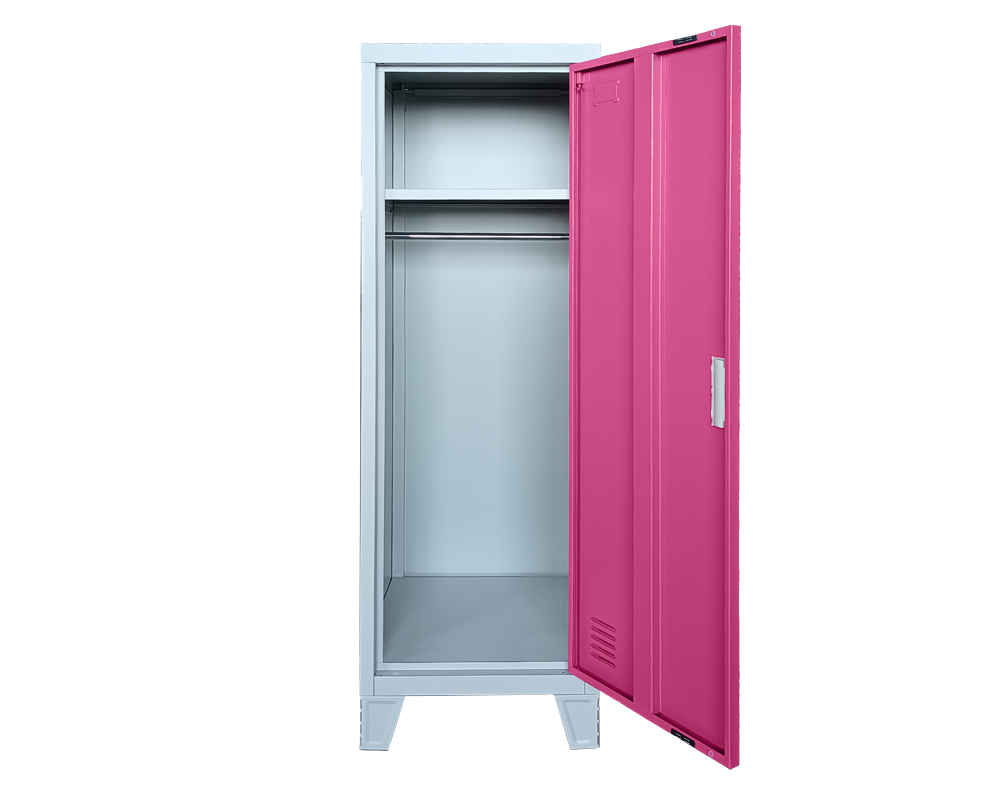 Метален шкаф Метален шкаф Carmen CR-1605-1 JZ - сив / розов 2