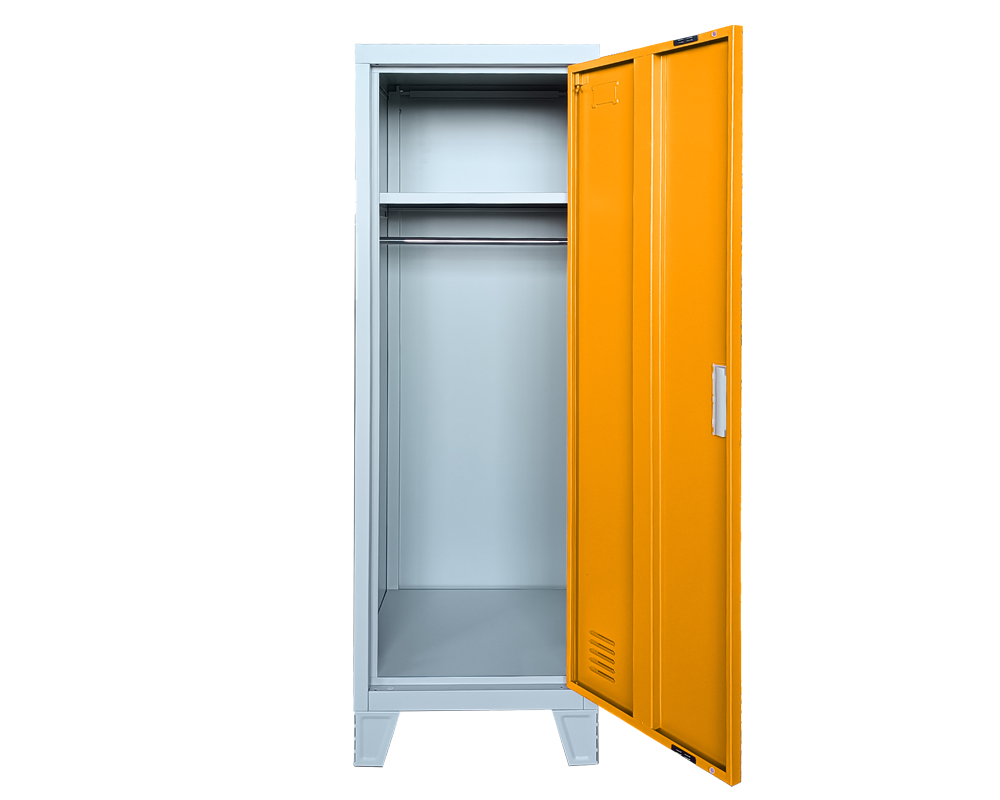 Метален шкаф Метален шкаф Carmen CR-1605-1 JZ - сив / оранжев 2