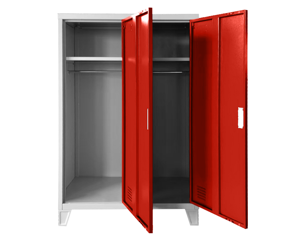 Метален шкаф Метален шкаф Carmen CR-1605-2 JZ - сив / червен 2