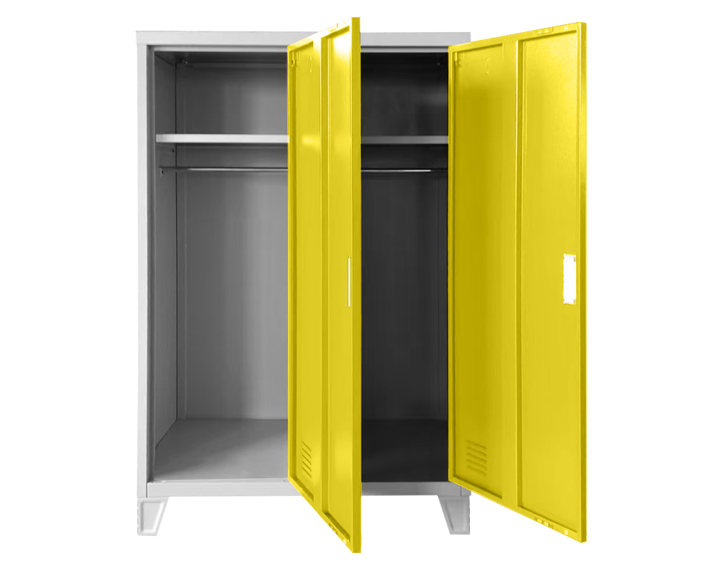 Метален шкаф Метален шкаф Carmen CR-1605-2 JZ - сив / жълт 2
