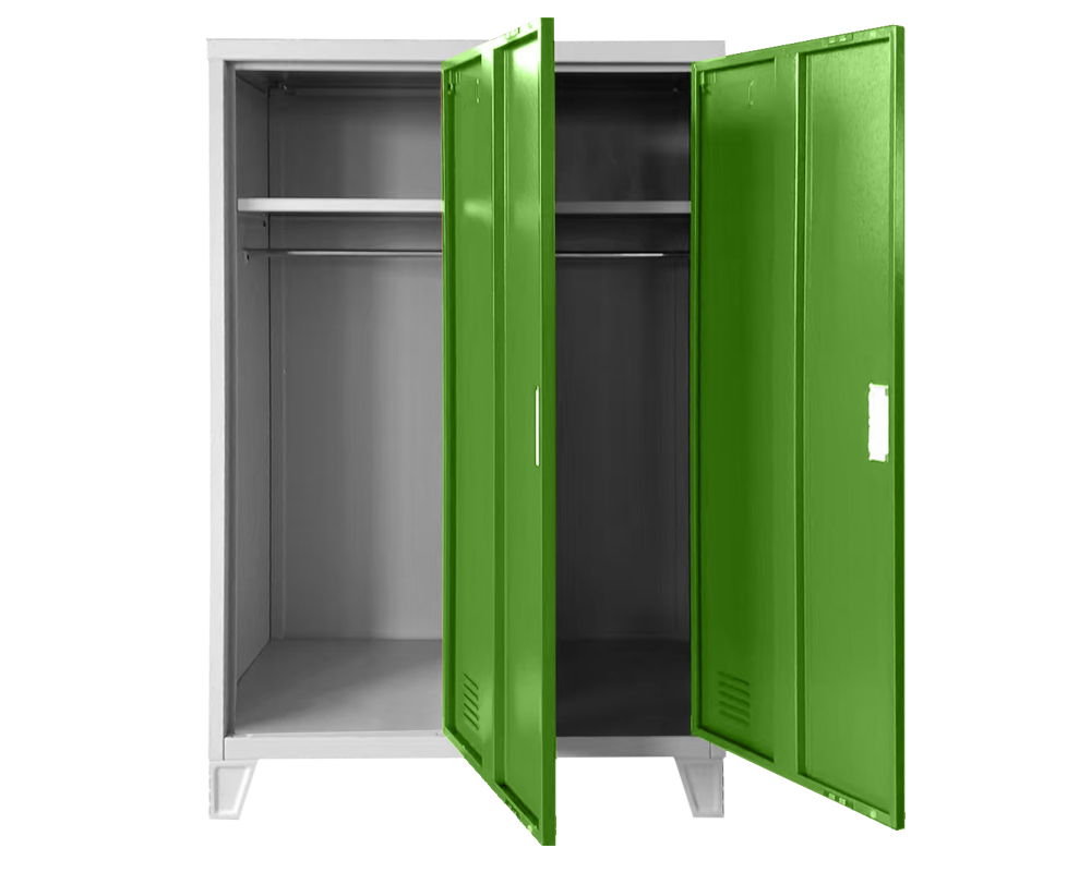 Метален шкаф Метален шкаф Carmen CR-1605-2 JZ - сив / зелен 2