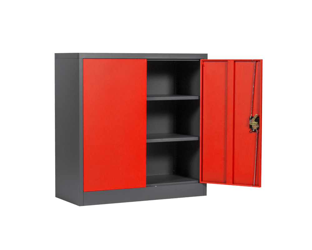 Метален шкаф Метален шкаф Carmen CR-1239 E J SAND - червен-графит 2