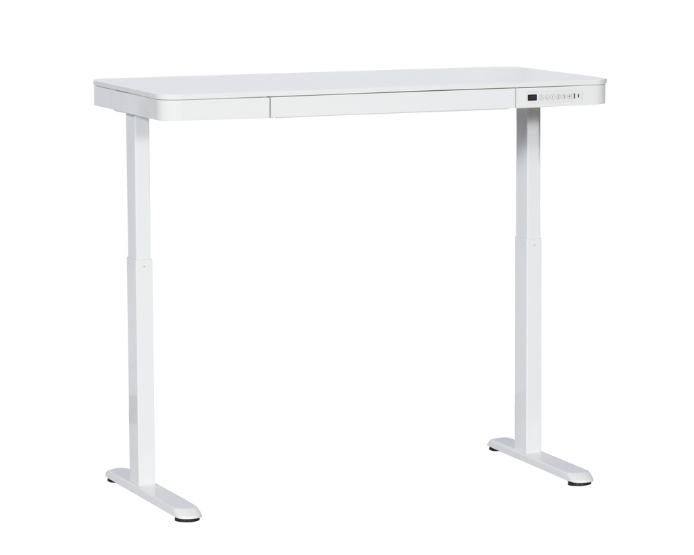 Бюро Ергономично регулируемо бюро Carmen CR-118 E - 140 см - бяло 2