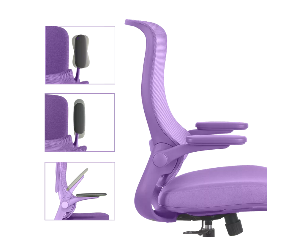 Офис стол Ергономичен стол BAKU - лилав 7