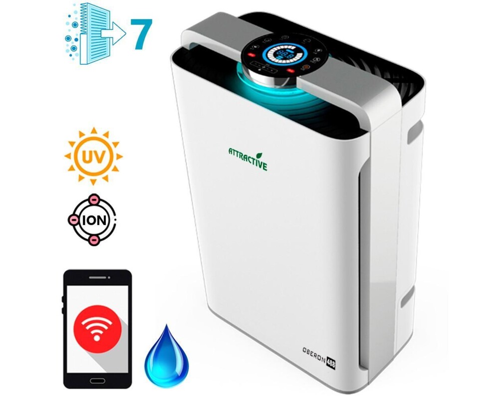 Овлажнител на въздуха Attractive Oberon 488 WiFi HYBRID (до 60 м2) - (дизайн A) 9