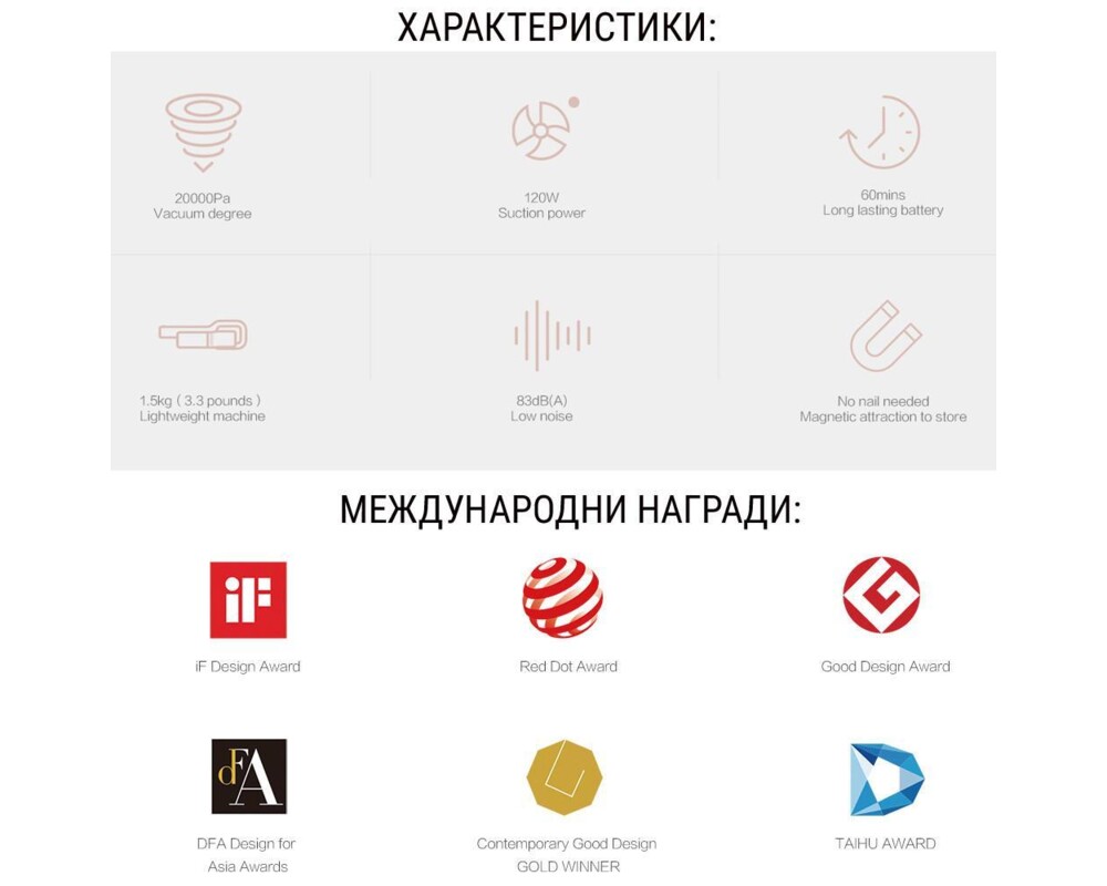 Прахосмукачка Xiaomi ROIDMI F8 (S1) 6