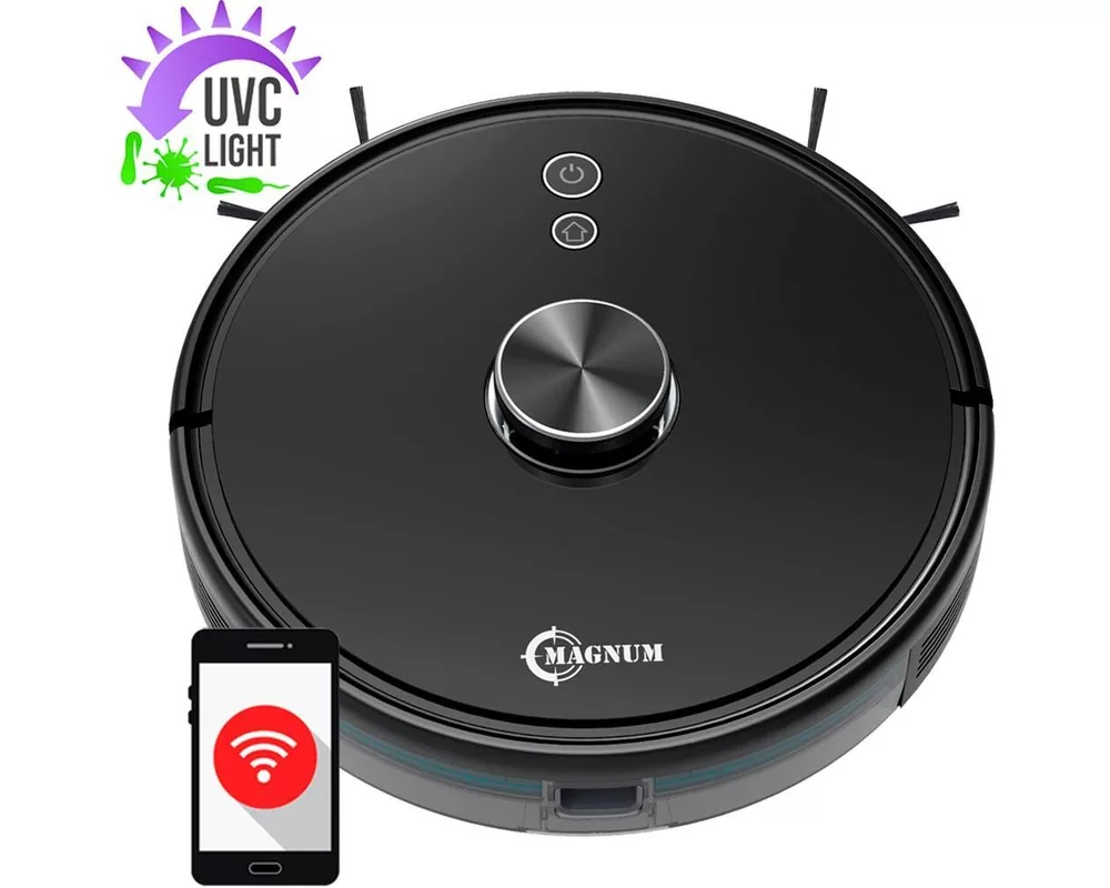 Смарт прахосмукачка MAGNUM Black с UVC лампа за стерилизация (черен) 11
