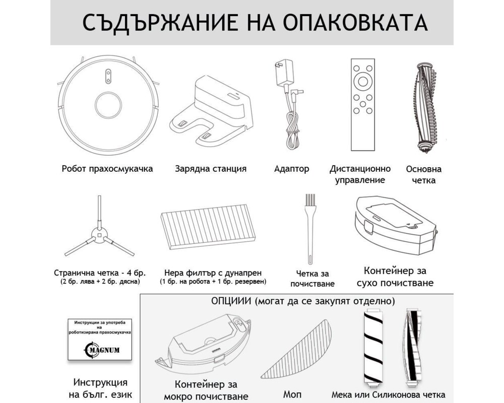 Смарт прахосмукачка MAGNUM ONE White с БГ приложение (бял) 11