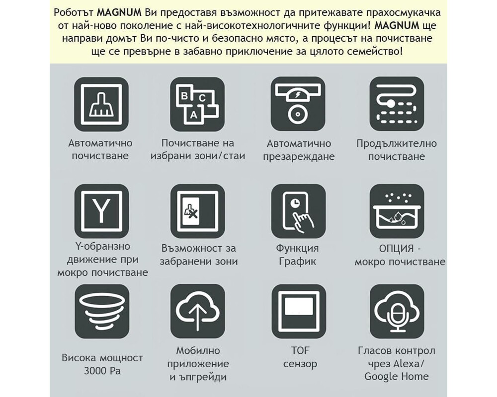 Смарт прахосмукачка MAGNUM ONE Plus Black с БГ приложение (черен цвят) 10
