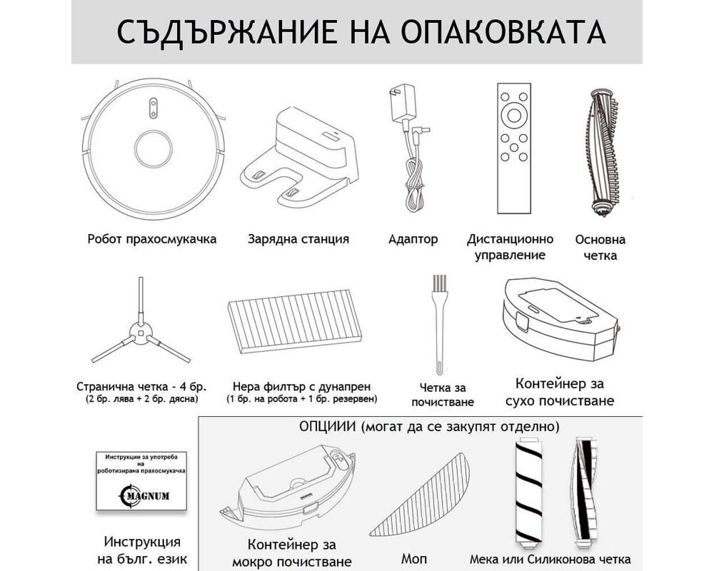 Смарт прахосмукачка MAGNUM ONE Plus Black с БГ приложение (черен цвят) 11