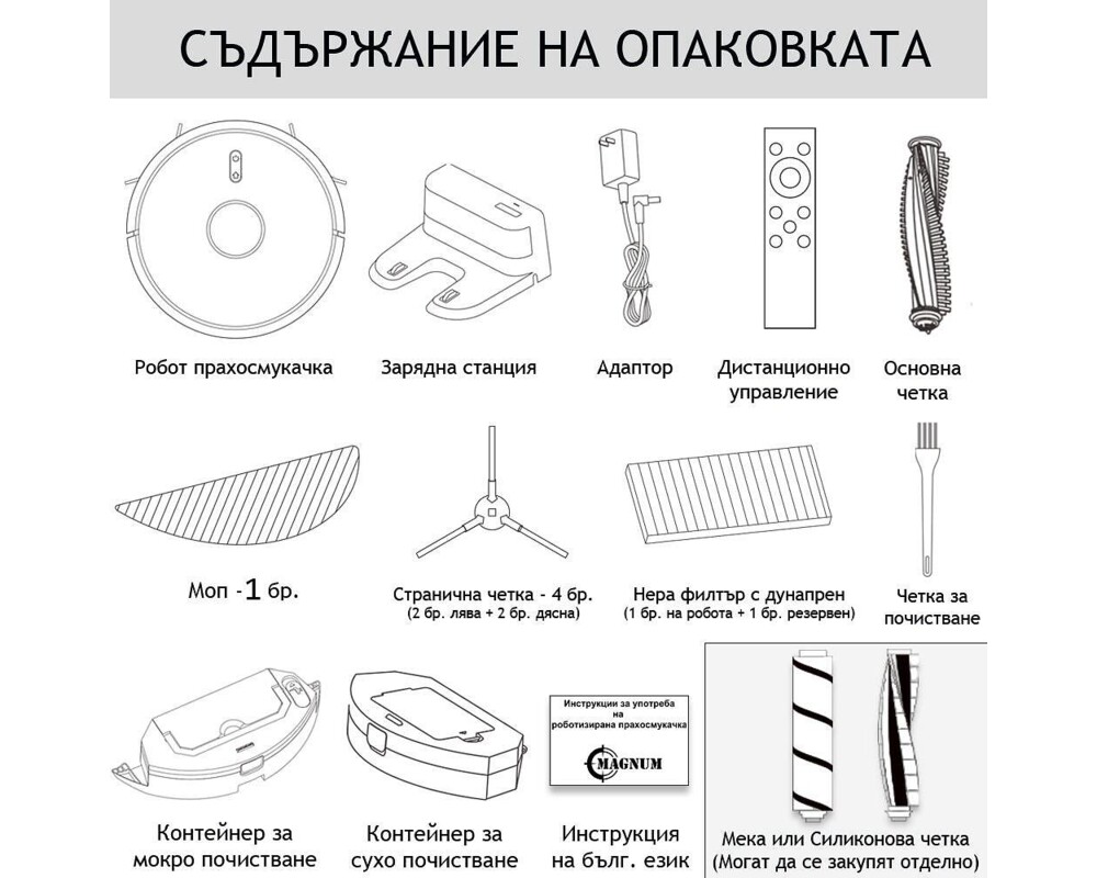 Смарт прахосмукачка MAGNUM ONE Plus Black с БГ приложение и сухо и мокро почистване (черен цвят) 8