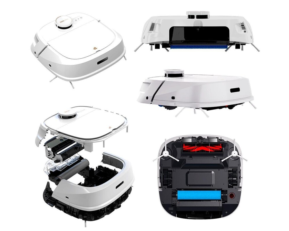 Смарт прахосмукачка Tecbot M1 и подомиячка със самопочистващ моп (бял) 15