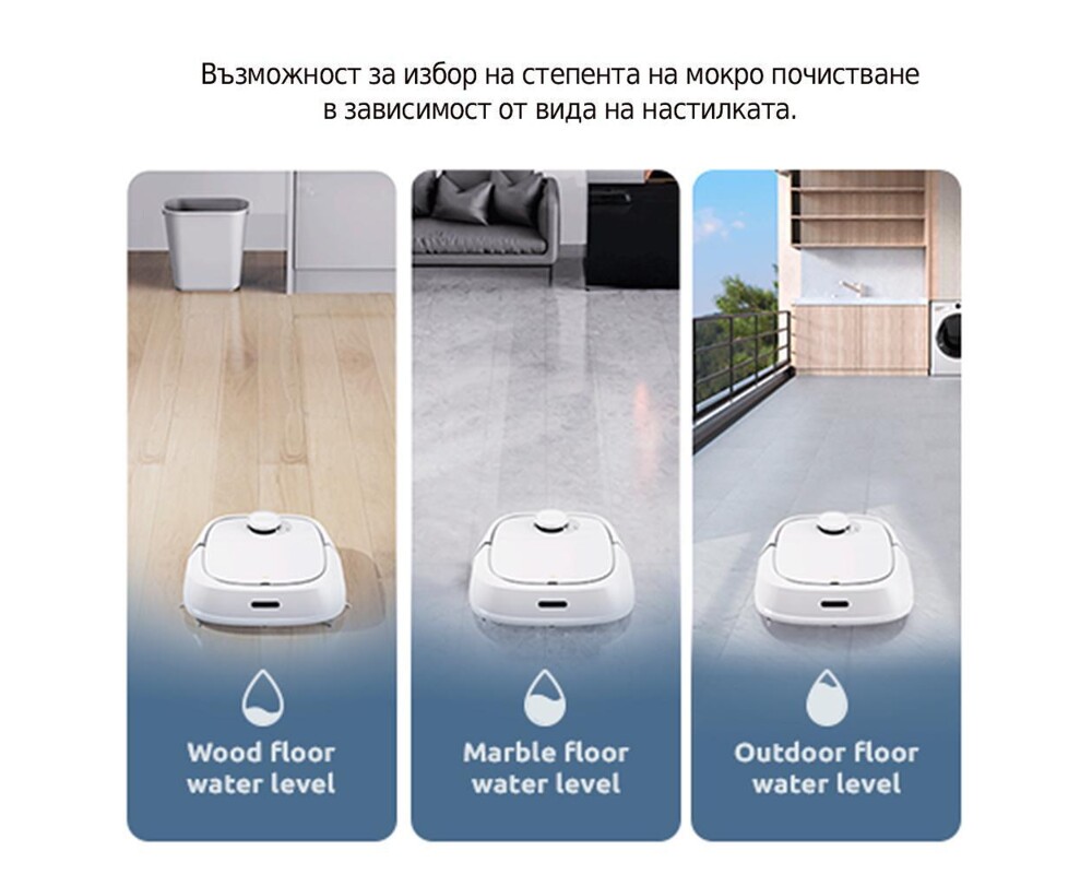 Смарт прахосмукачка Tecbot M1 и подомиячка със самопочистващ моп (черен) 6