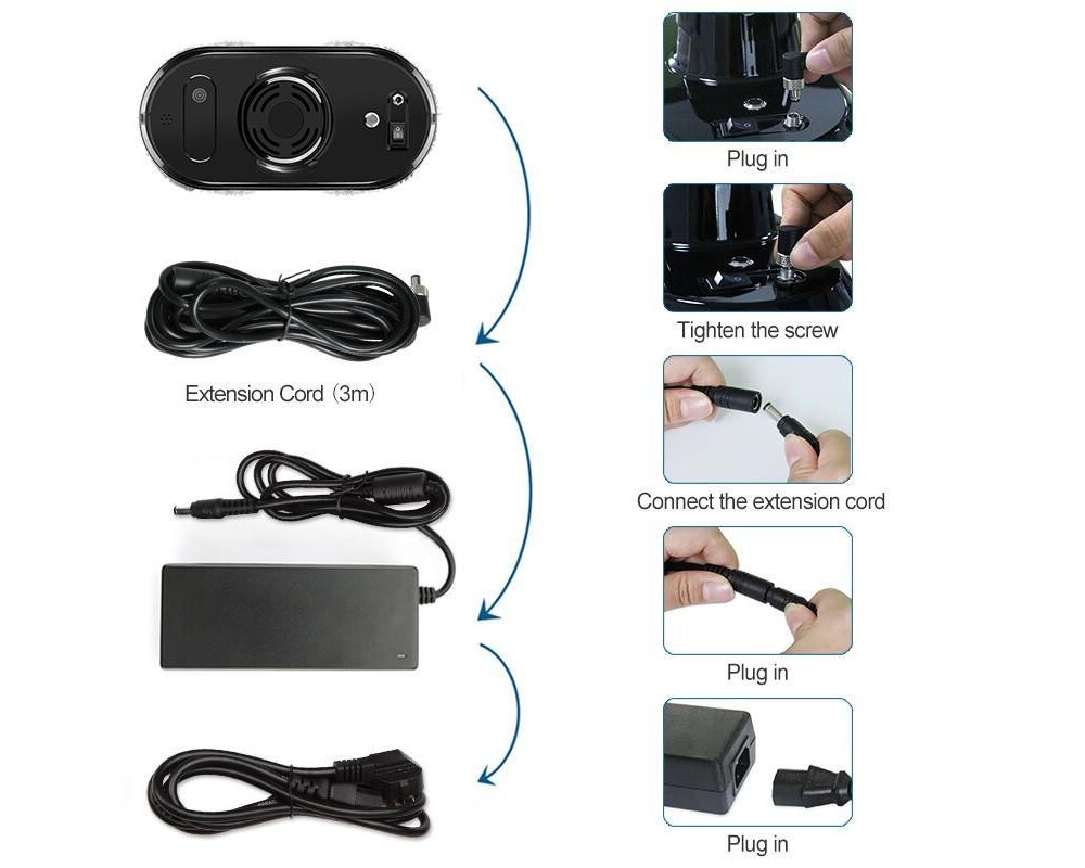 Уред за почистване на прозорец Glassbot CRYSTAL (черен) 8