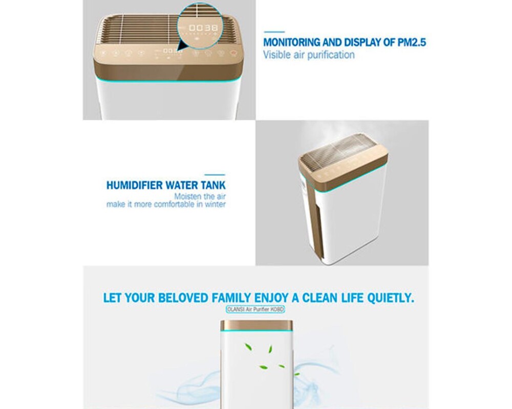 Пречиствател на въздух Oberon 488 HYBRID (до 60 м2) - Пречиствател с овлажнител на въздух (дизайн D) 5