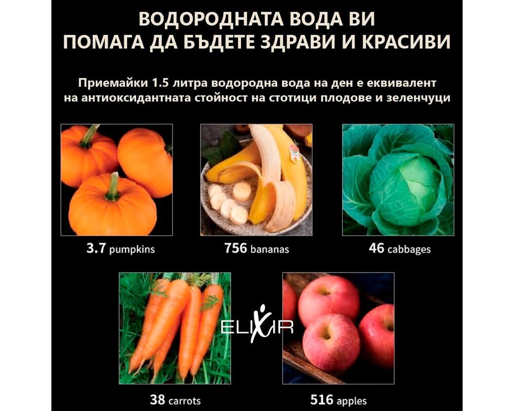 Пречиствател за вода Кана за водородна вода Elixir 12