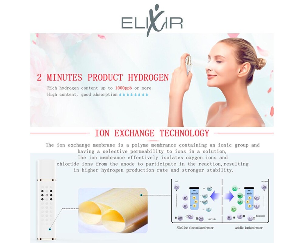 Пречиствател за вода Спрей за кожа с водородна вода Elixir 4