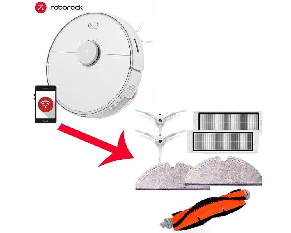 Аксесоар за прахосмукачки Комплект консумативи за Xiaomi Roborock S5 / S5 MAX Черен 2