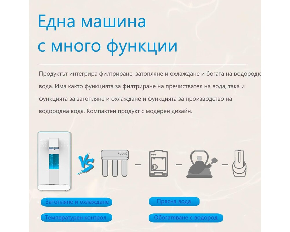 Пречиствател за вода Диспенсър за пречистване, затопляне и охлаждане на вода с многостепенна филтрация ELIXIR Pro (непрекъсната система) 3