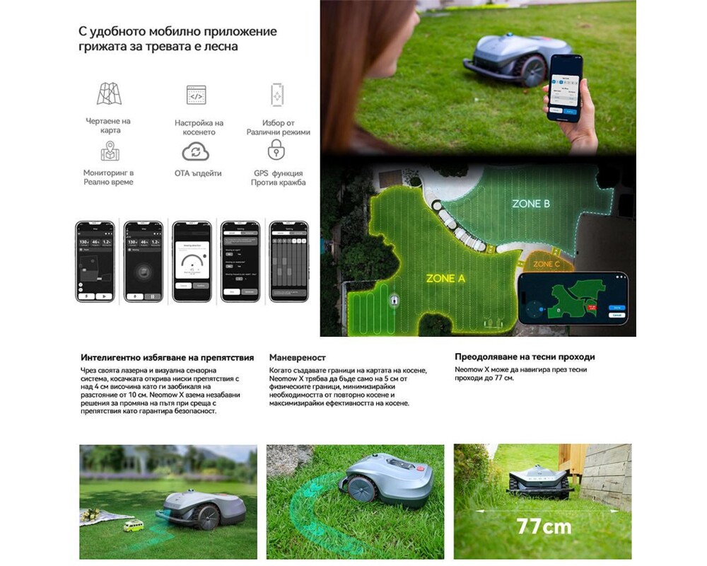 Косачка Робот   без ограничителен кабел HOOKII Neomow X Pro - до 6000 кв.м. 7