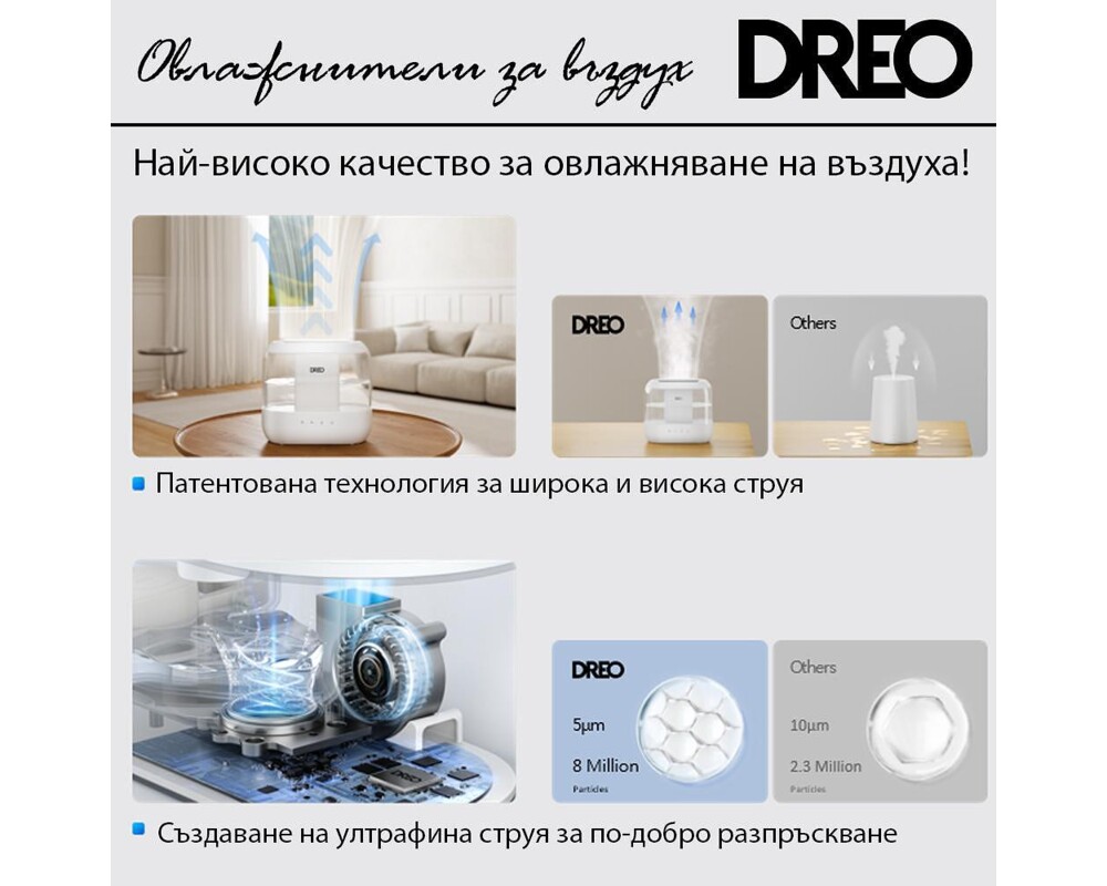 Овлажнител на въздуха Ултразвуков овлажнител за въздух DREO 420S 10