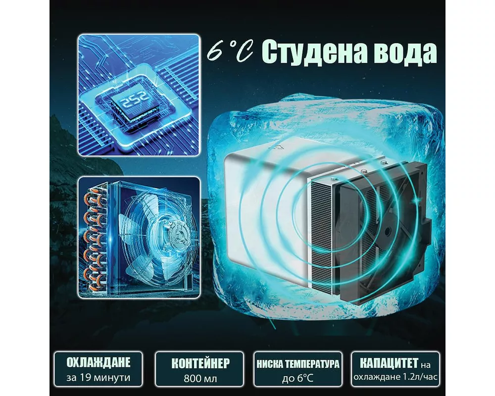 Пречиствател за вода Диспенсър за пречистване, затопляне и охлаждане на вода с многостепенна филтрация ELIXIR Pro Plus 6