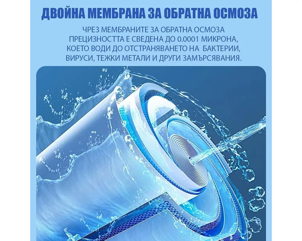 Пречиствател за вода Диспенсър за пречистване, затопляне, охлаждане на вода с многостепенна филтрация с ледогенератор ELIXIR Ice 6