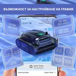 Робот за басейн Безкабелен робот за басейни Wybot M1, Двойна филтрация, Почиства до 300 мин/400 м2, 2 реда четки, 120W 5