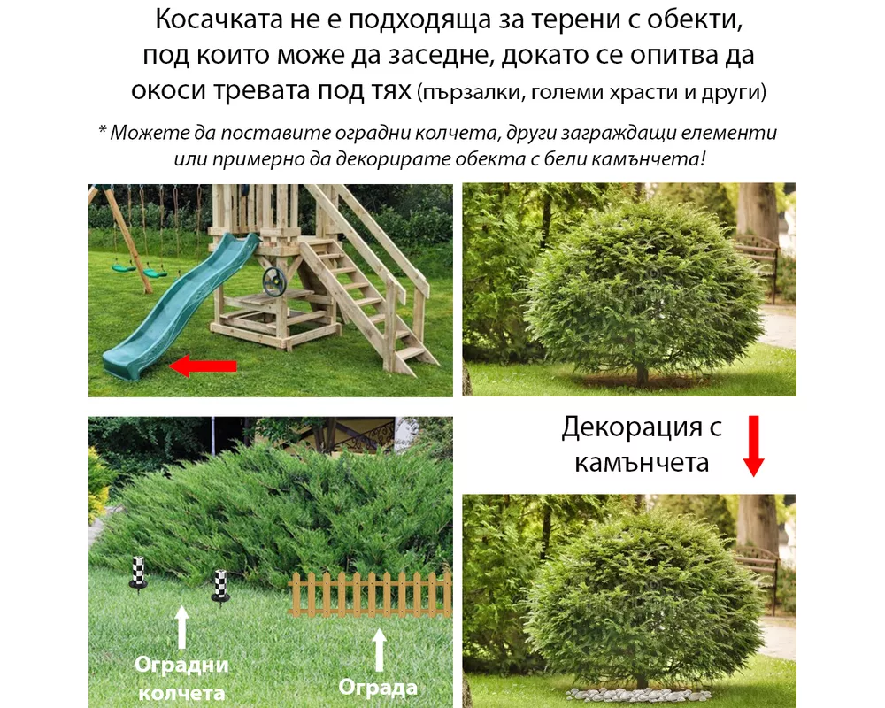 Косачка робот с гараж, без ограничителен кабел и антена RoboUp Racoon 2 SE - до 600 м2 с подарък резервни ножчета 14