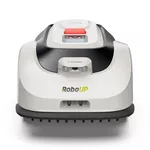 Косачка PRE-ORDER   робот с гараж, без ограничителен кабел и антена RoboUp Racoon 2 SE - до 600 м2 с подарък  резервни ножчета 9